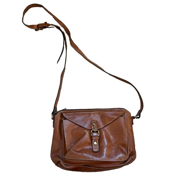 Patricia Nash Handbags - Patricia Nash Avellino Brown Leather Crossbody Bag